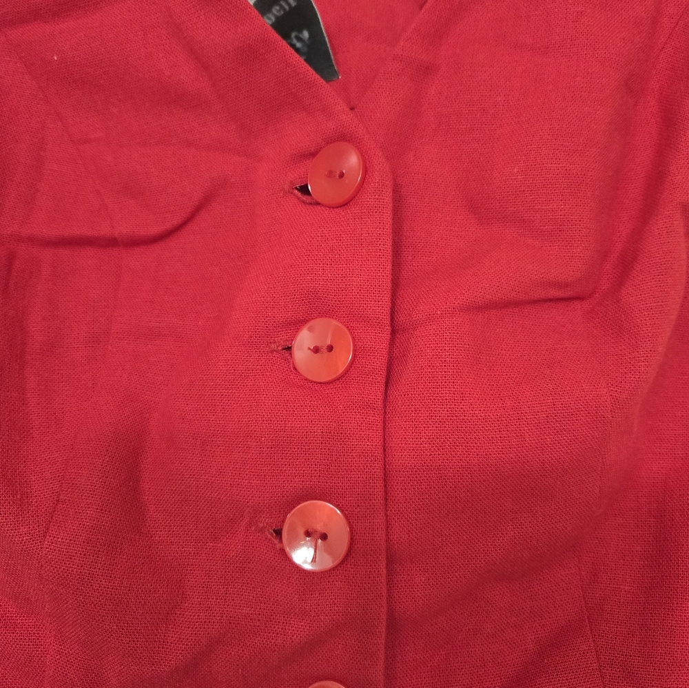 Anthropologie X Mare Mare Cross Back Vest Red Size XS EUC - Picture 5 of 7